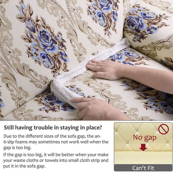 Stretch 3 Seater Sofa Cover Elastic Printed Slipcovers with One Pillowcase Large - Picture 5 of 6